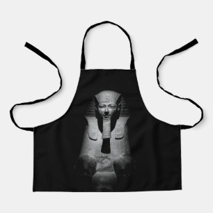 Black and white pharaoh king apron