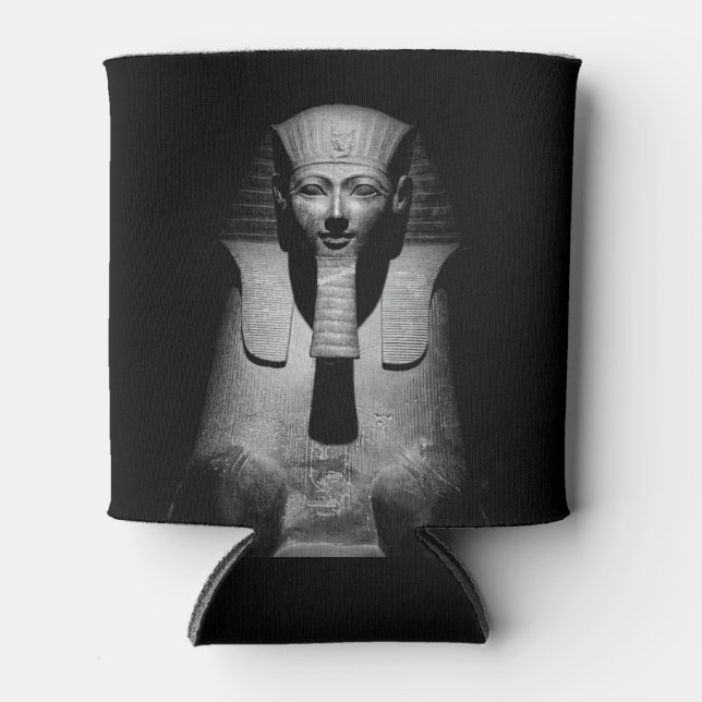 Black and white pharaoh king can cooler (Front)