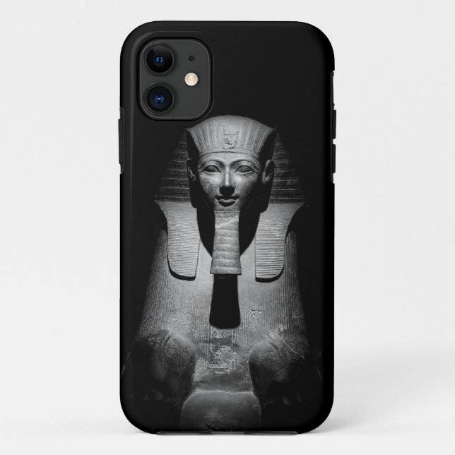 Black and white pharaoh king Case-Mate iPhone case (Back)