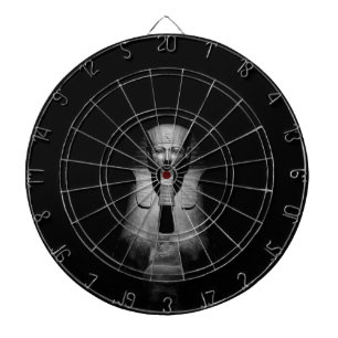 Black and white pharaoh king dartboard