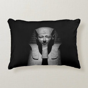 Black and white pharaoh king decorative cushion