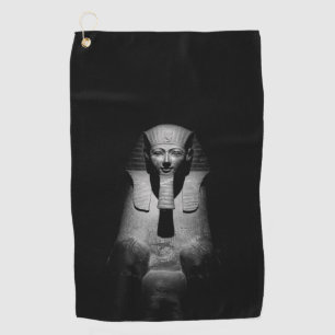 Black and white pharaoh king golf towel