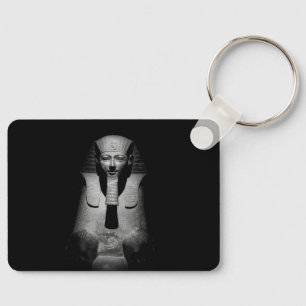 Black and white pharaoh king key ring