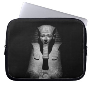 Black and white pharaoh king laptop sleeve