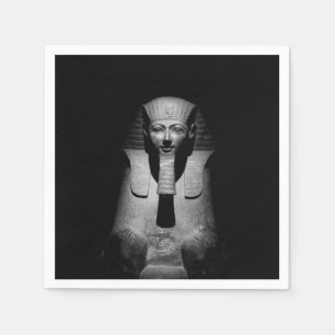 Black and white pharaoh king napkin