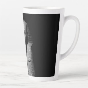 Black and White Pharaoh King Photograph Latte Mug