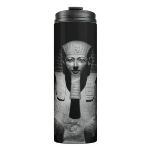 Black and White Pharaoh King Photograph Thermal Tumbler