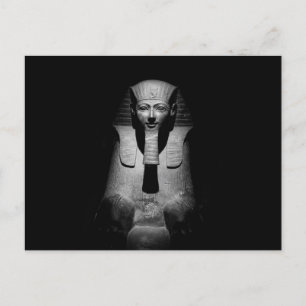 Black and white pharaoh king postcard