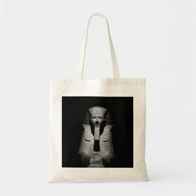 Black and white pharaoh king tote bag (Front)