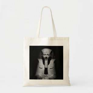 Black and white pharaoh king tote bag