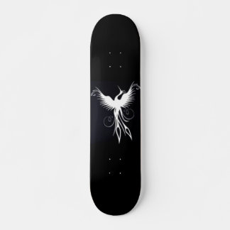 Black and White Phoenix Skate Board by Brow Bird