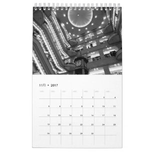 Black and White Photo Calendar 2017