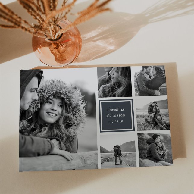 Black and White Photo Collage Wedding Guest Book (Creator Uploaded)
