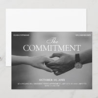 Black and white photo holding hand commitment