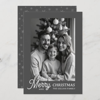 black and white photo holiday card