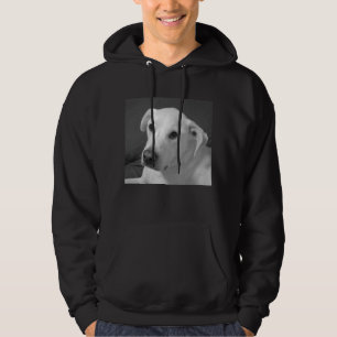 Black and White Photo of a Beautiful Soulful Dog Hoodie