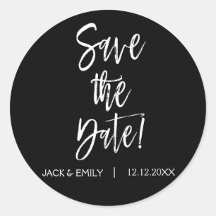Black and White Photo Save the Date Sticker