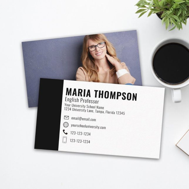 Black and White Photo Template Professional Business Card (Creator Uploaded)