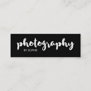 Black and White Photography Mini Business Card