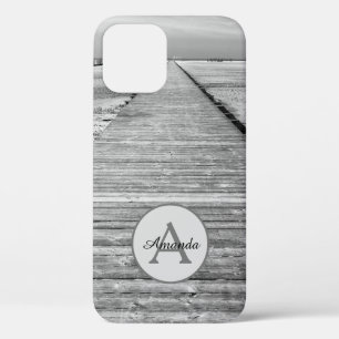 Black and white photography monogram personalised  iPhone 12 case