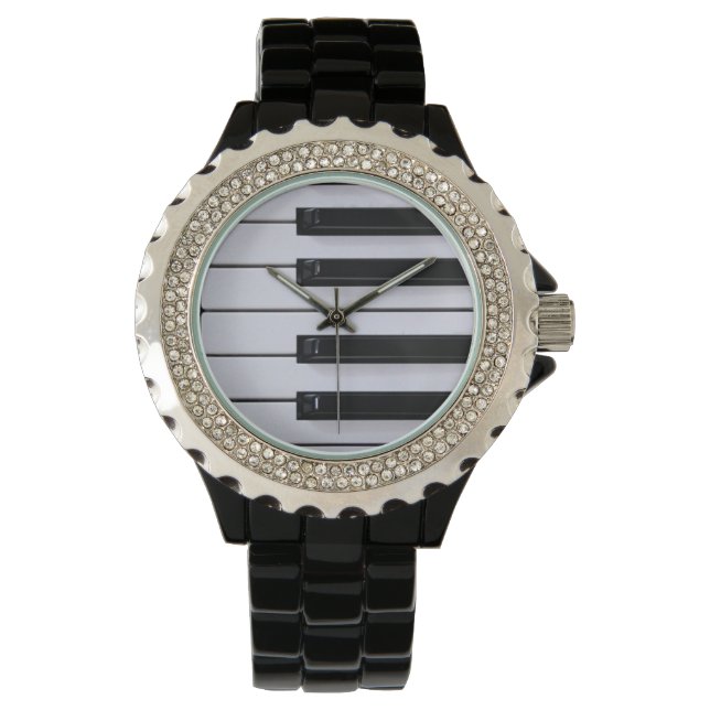 Black and White Piano Keys Watch (Front)