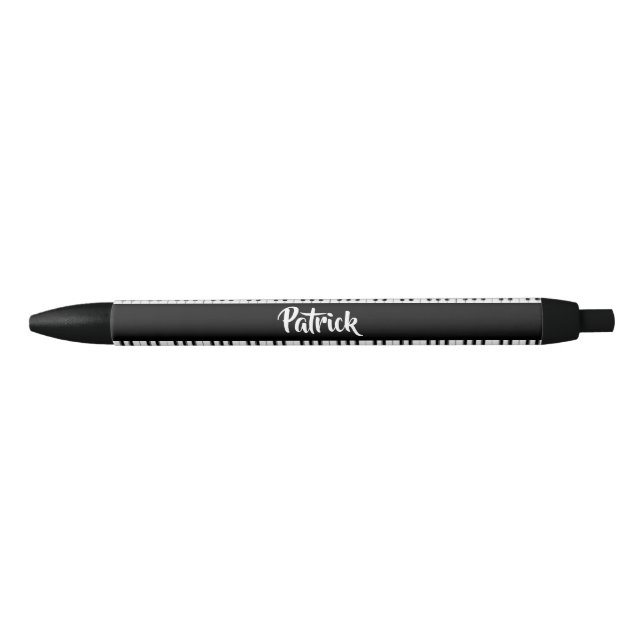 Black and white piano pattern ink pen (Front)