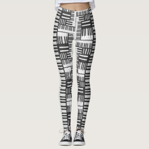 Black and White Piano Pattern Leggings