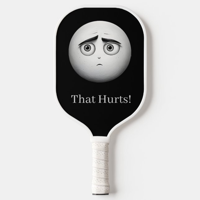 Black and White Pickleball Paddle (Front)