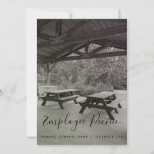 Black and White Picnic Invitation