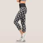 Black and white pineapple fruit print high waist capri leggings<br><div class="desc">Black and white pineapple fruit print high waist Capri Leggings. Custom colour tights with vintage fruit design. Great for sports,  yoga,  workout,  gym,  pilates,  training,  fitness and more. Cool women's clothing with personalised design. Perfect for yoga lover,  instructor,  trainer,  teacher,  friends,  family etc.</div>