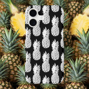 Black and white pineapple pattern