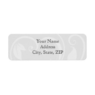 Black and White Pinstripe Heart Return Address Return Address Label