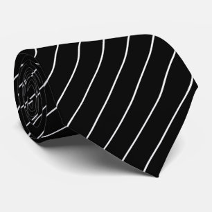 Black and White Pinstripe Tie
