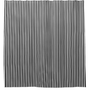 Black and White Pinstripes Pattern Shower Curtain