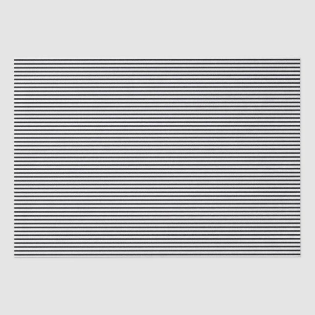 Black and White Pinstripes Stripes Tissue Paper (Front)