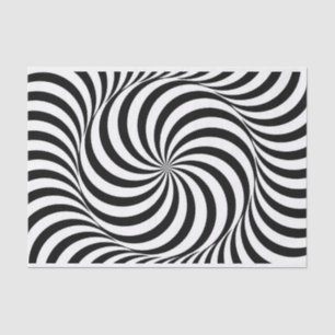 Black and White Pinwheel/Swirl Tissue Paper