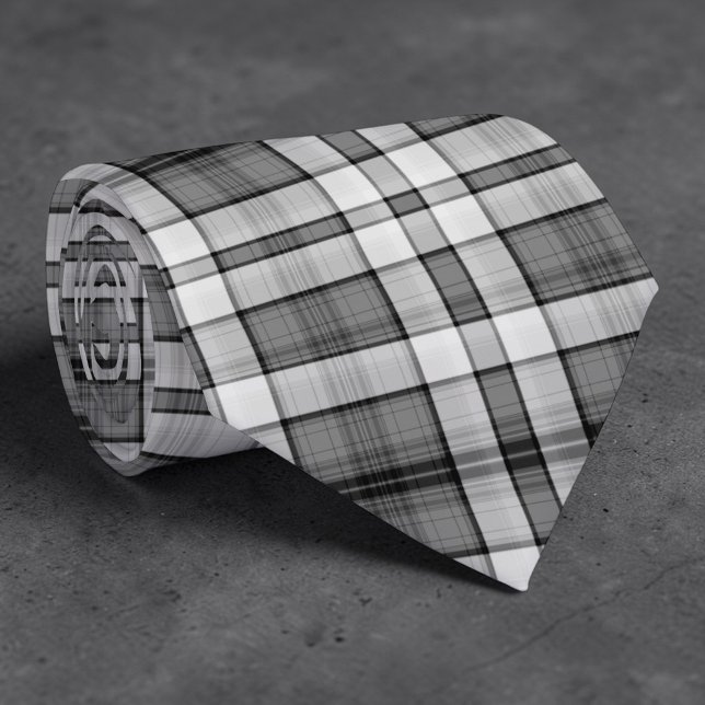 Black and White Plaid Custom Necktie (Creator Uploaded)