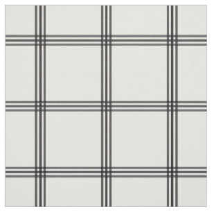 Black and White Plaid Fabric