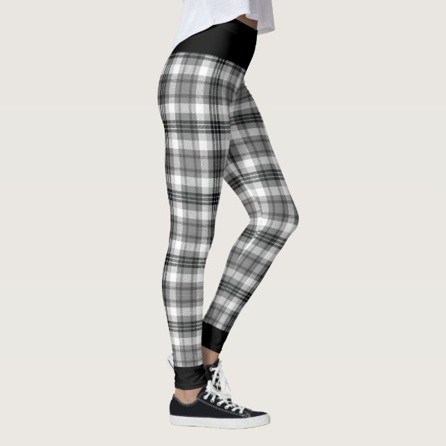 Black and White Plaid Leggings (Right)