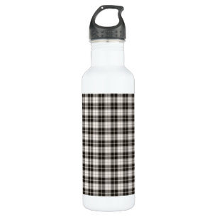 Black and White Plaid Pattern Liberty 710 Ml Water Bottle