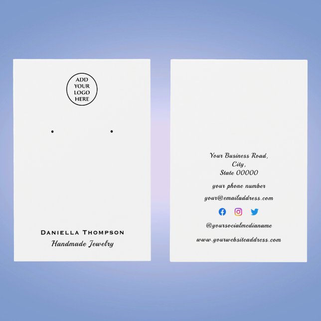 Black And White Plain Jewellery Earring Display Ca (Creator Uploaded)