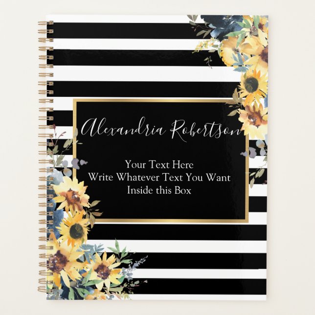 Black and White Planner Calendar (Front)