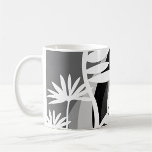 Black and White Plant Design Coffee Mug