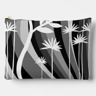 Black and White Plant Print Accessory Pouch