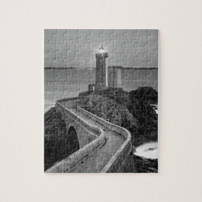 Black and White Plouzane Jigsaw Puzzle (Vertical)