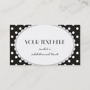 Black and White Polka Dot Business Card