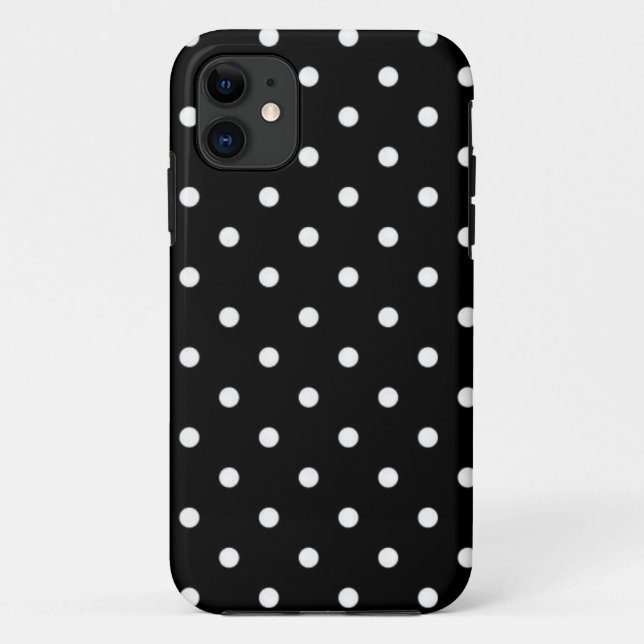 Black And White Polka Dot Case-Mate iPhone Case (Back)