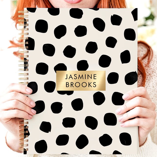 Black and White Polka Dot Custom Name Planner (Creator Uploaded)