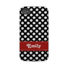 Black and White Polka Dot iPhone 4  4s Case Mate C