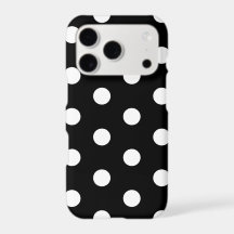 Black and White Polka Dot iPhone Case